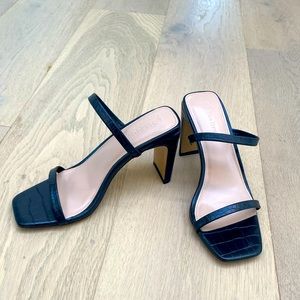 The Drop Avery Square Toe High Heeled Sandal